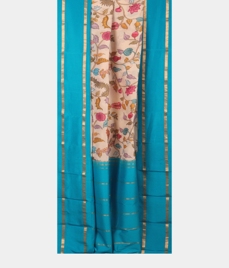 Off-White Printed Soft Silk Saree T2646144