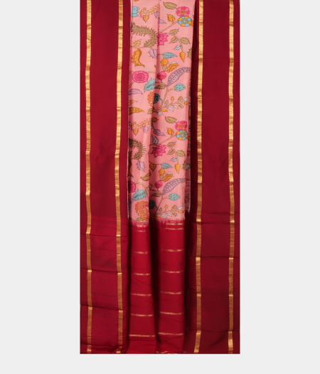 Pink Printed Soft Silk Saree T2646054