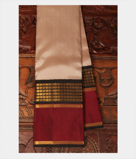 Beige Handwoven Kanjivaram Silk Saree T265141-image