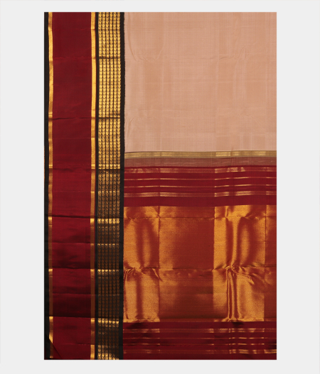 Beige Handwoven Kanjivaram Silk Saree T2651414