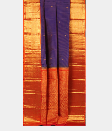 Blue Handwoven Kanjivaram Silk Saree T2659712