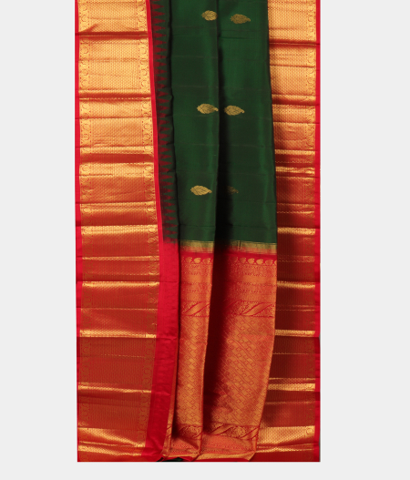 Green Handwoven Kanjivaram Silk Saree T2659772