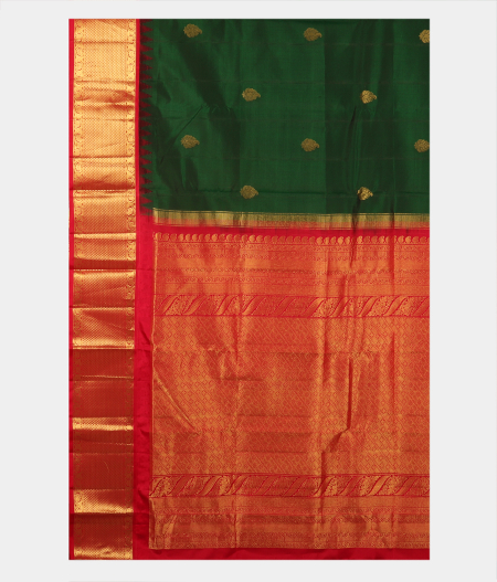 Green Handwoven Kanjivaram Silk Saree T2659774