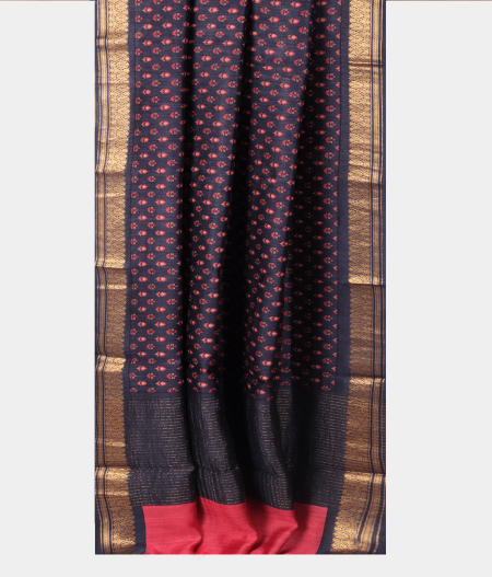 Blue Soft Tussar Printed Saree T2674942