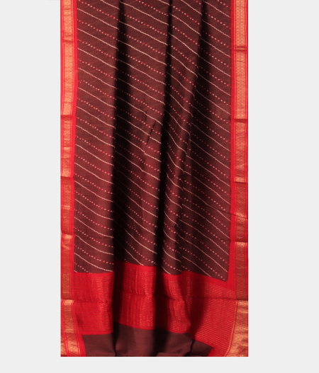 Brown Soft Tussar Printed Saree T2674882