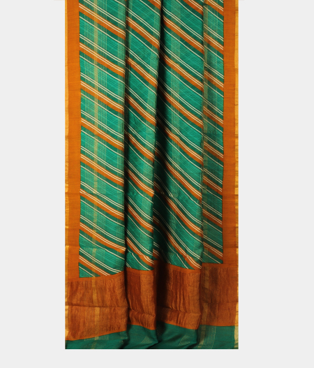 Green Soft Tussar Printed Saree T2674442