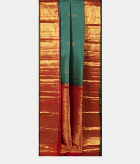 Peacock Blue Handwoven Kanjivaram Silk Saree T2659752