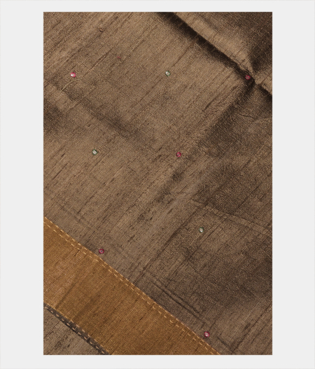 Grey Tussar Printed Saree T267858-image