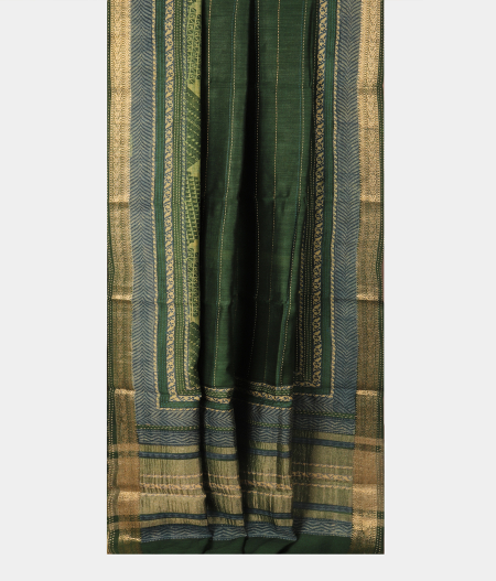 Green Tussar Printed Saree T2678232