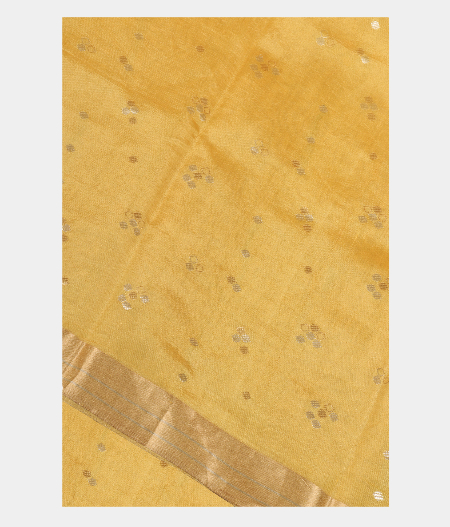 Yellow Banaras Tissue Silk Saree T226595-image
