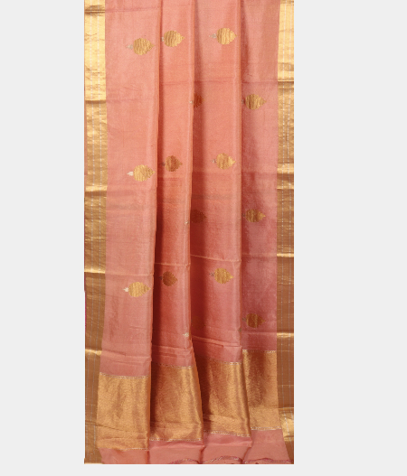 Light Pink Banaras Tissue Silk Saree T1932792