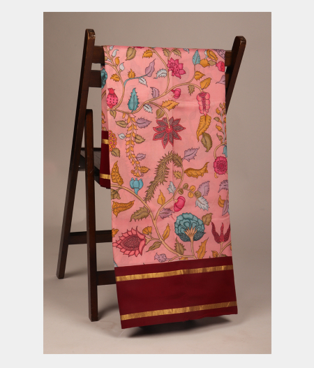 Pink Printed Soft Silk Saree T264605-image