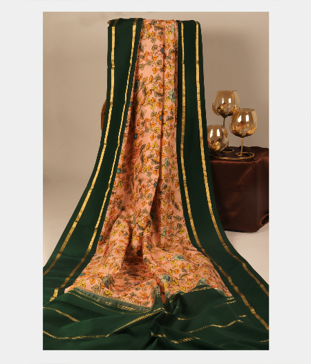 Pink  Printed Soft Silk Saree T2646082