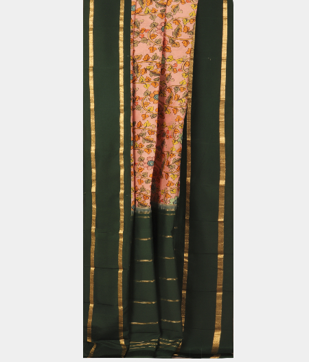 Pink  Printed Soft Silk Saree T2646084