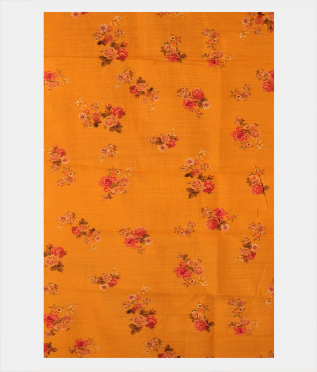 Yellow Kora Organza Printed Saree T2657083