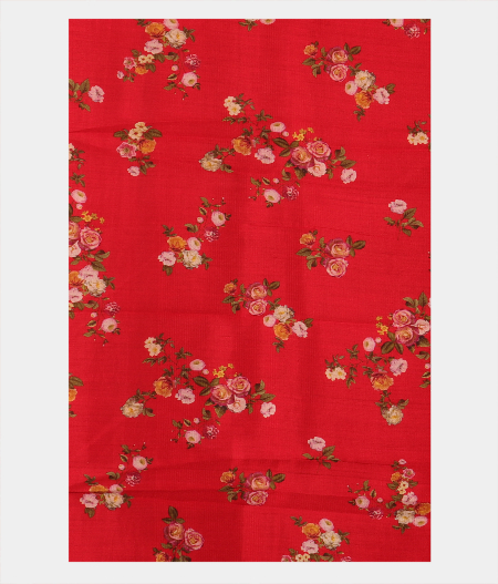 Red Kora Organza Printed Saree T2657173