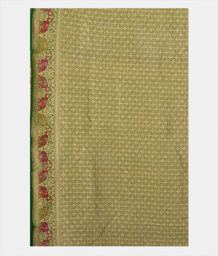 Red Banaras Georgette Silk Saree with Paithani Border T2669933