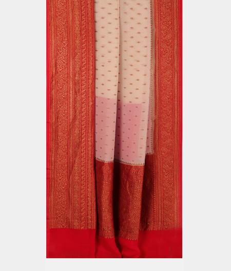 Off White Banaras Georgette Silk Saree T2669252