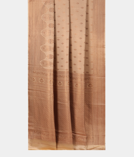 Cream Mysore Silk Saree T2614372