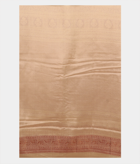 Cream Mysore Silk Saree T2614373