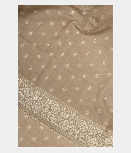 Beige Tussar Embroidery Saree T264595-image
