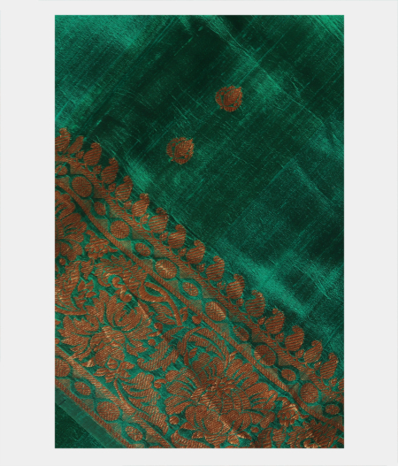 Green Banaras Tussar Saree T226825-image