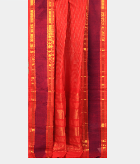 Red Silk Cotton Saree T2663152