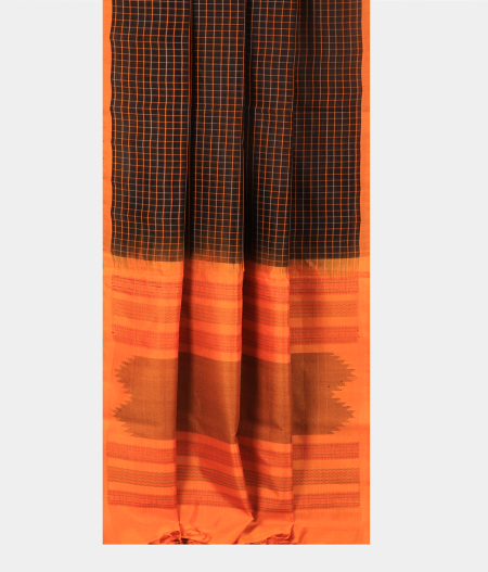 Black Silk Cotton Saree T2383172