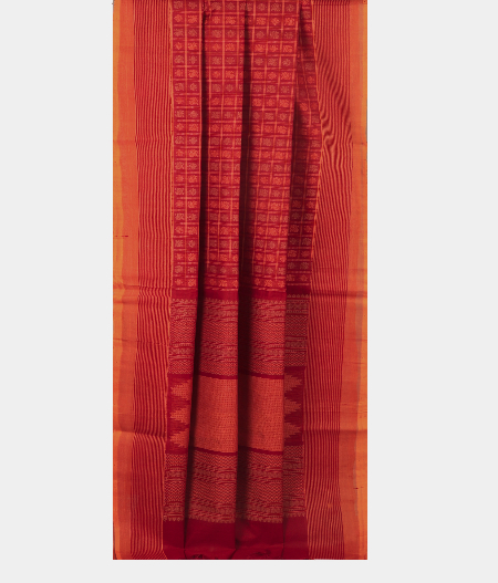 Maroon Silk Cotton Saree T2664162