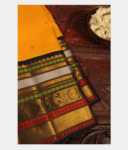 Yellow Handwoven Kanjivaram Silk Saree T238573-image