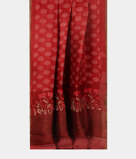 maroon-linen-printed-saree-t269353-t269353-b