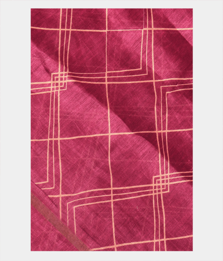 Purple Pink Linen Printed Saree T269366-image
