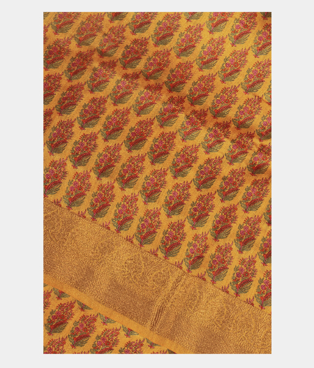 Yellow Soft Tussar Printed Saree T270001-image