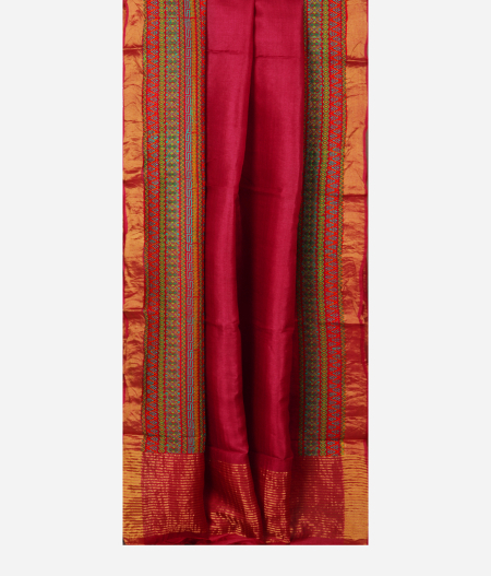 magenta-tussar-embroidery-saree-t269211-t269211-b