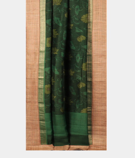Green Tussar Printed Saree T2678642