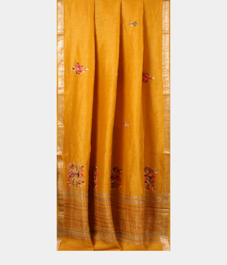 yellow-linen-embroidery-saree-t269922-t269922-b