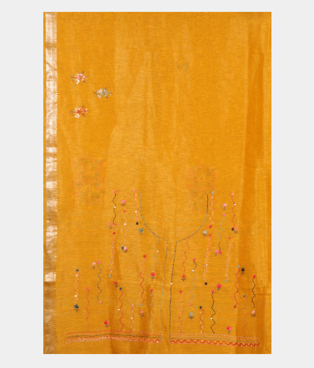 yellow-linen-embroidery-saree-t269922-t269922-c