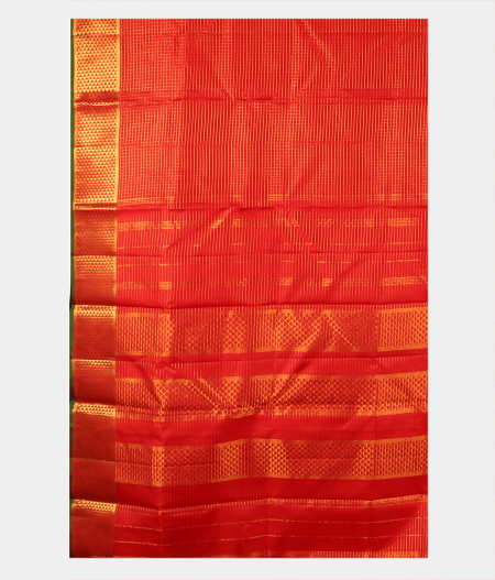 Red Handwoven Kanjivaram Silk Saree T2606134