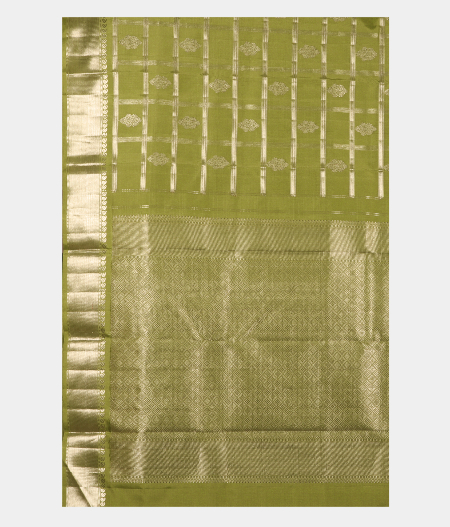Green  Handwoven Kanjivaram Silk Saree T2434934