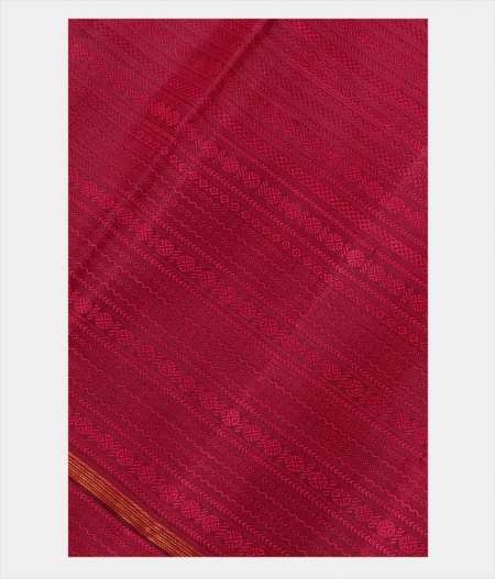 Burgundy Handwoven Kanjivaram Silk Saree T2680985