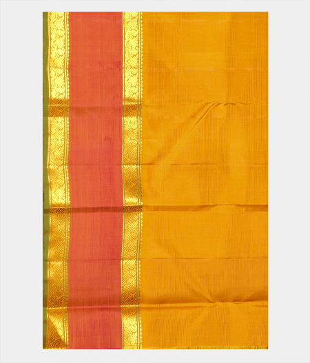 Light Green and Yellow Handwoven Kanjivaram Silk Saree T2606423