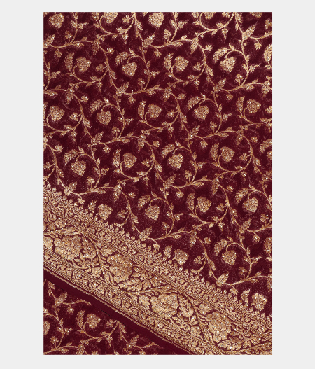 Purple Banaras Georgette Silk Saree T267766-image