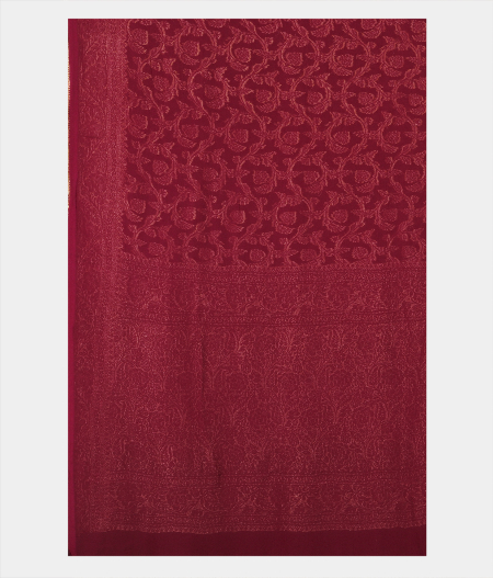 Purple Banaras Georgette Silk Saree T2677663