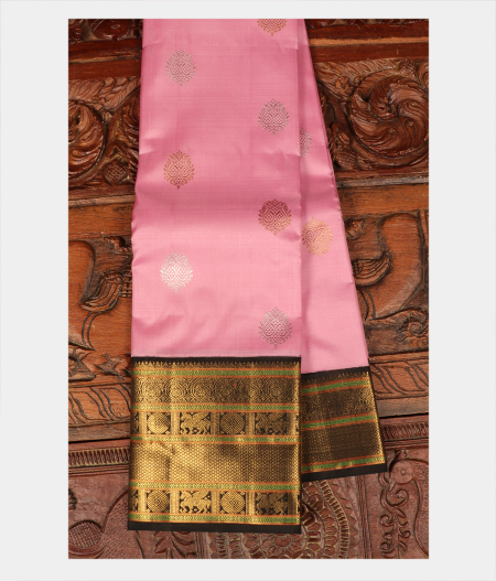 Pinkish Lavender Handwoven Kanjivaram Silk Saree T273797-image