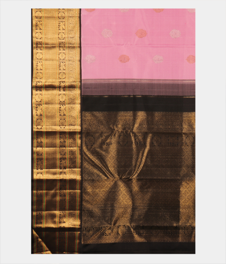 Pinkish Lavender Handwoven Kanjivaram Silk Saree T2737974