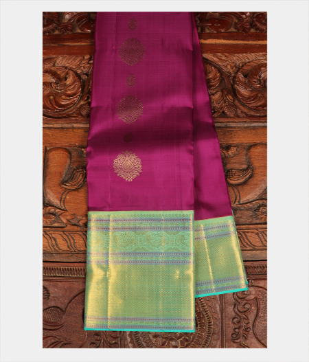 Purple Handwoven Kanjivaram Silk Saree T273782-image