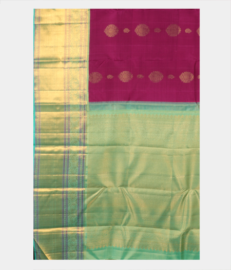 Purple Handwoven Kanjivaram Silk Saree T2737824