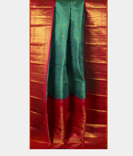 Peacock Blue Handwoven Kanjivaram Silk Saree T2737592