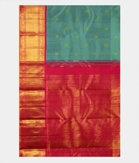 Peacock Blue Handwoven Kanjivaram Silk Saree T2737594