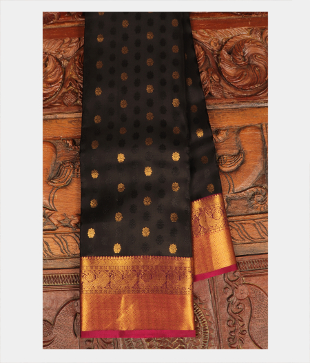 Black Soft Silk Saree T263813-image